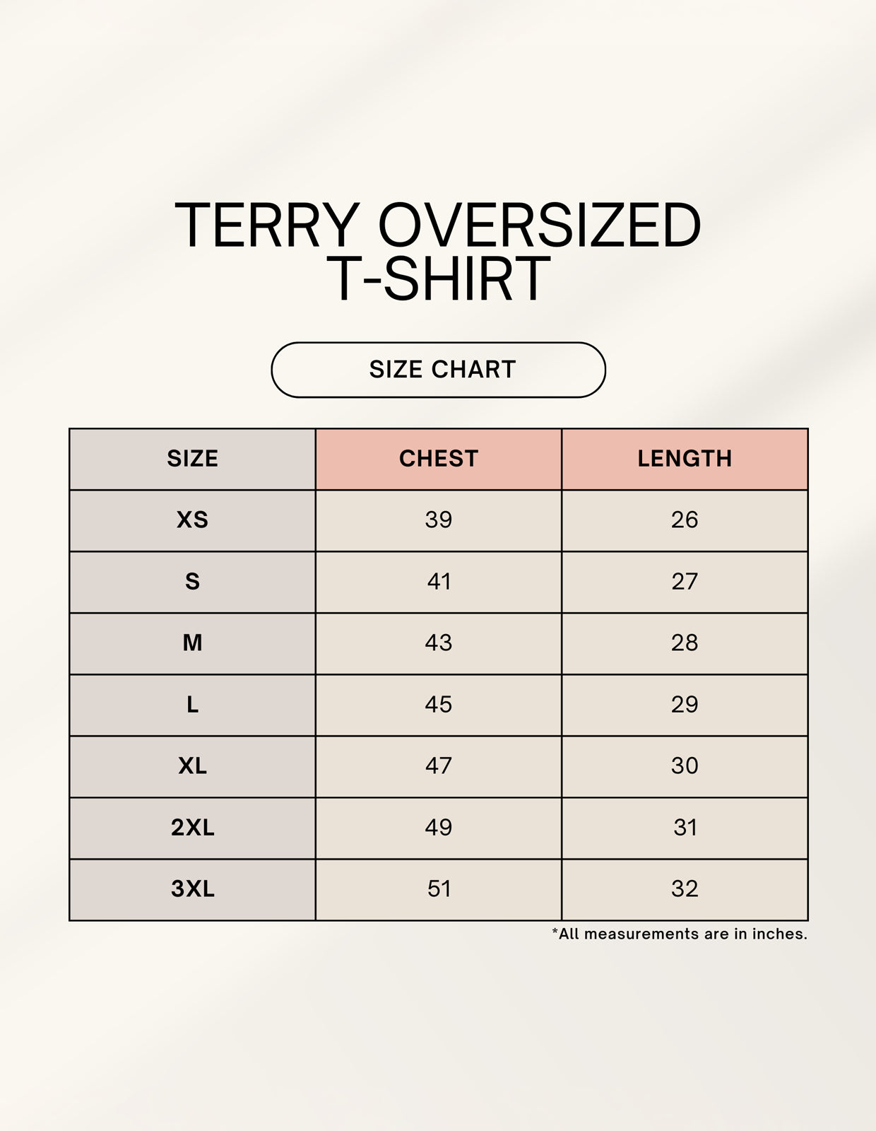 Unisex Terry Oversized Tee