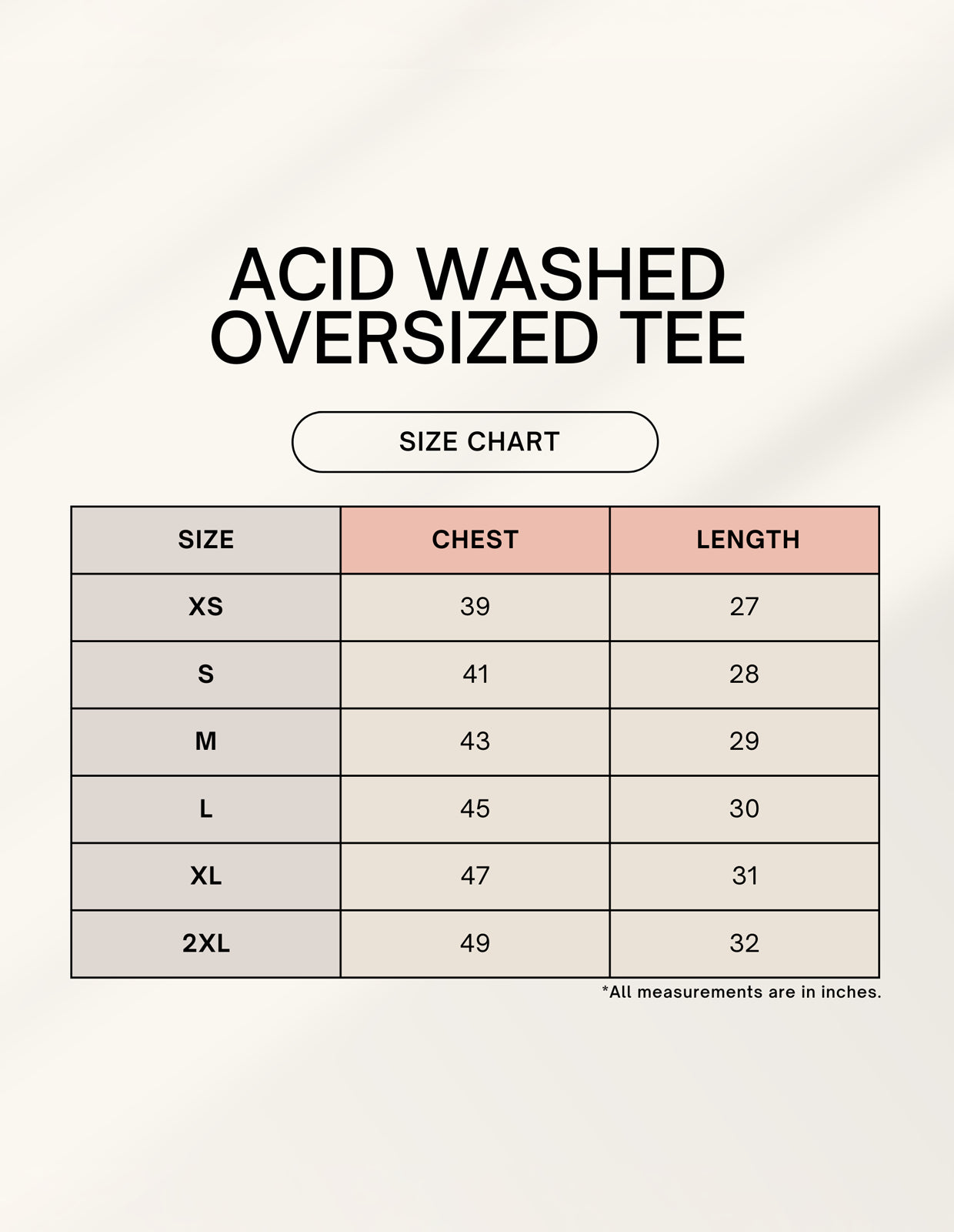Unisex Acid Washed Oversized Tee